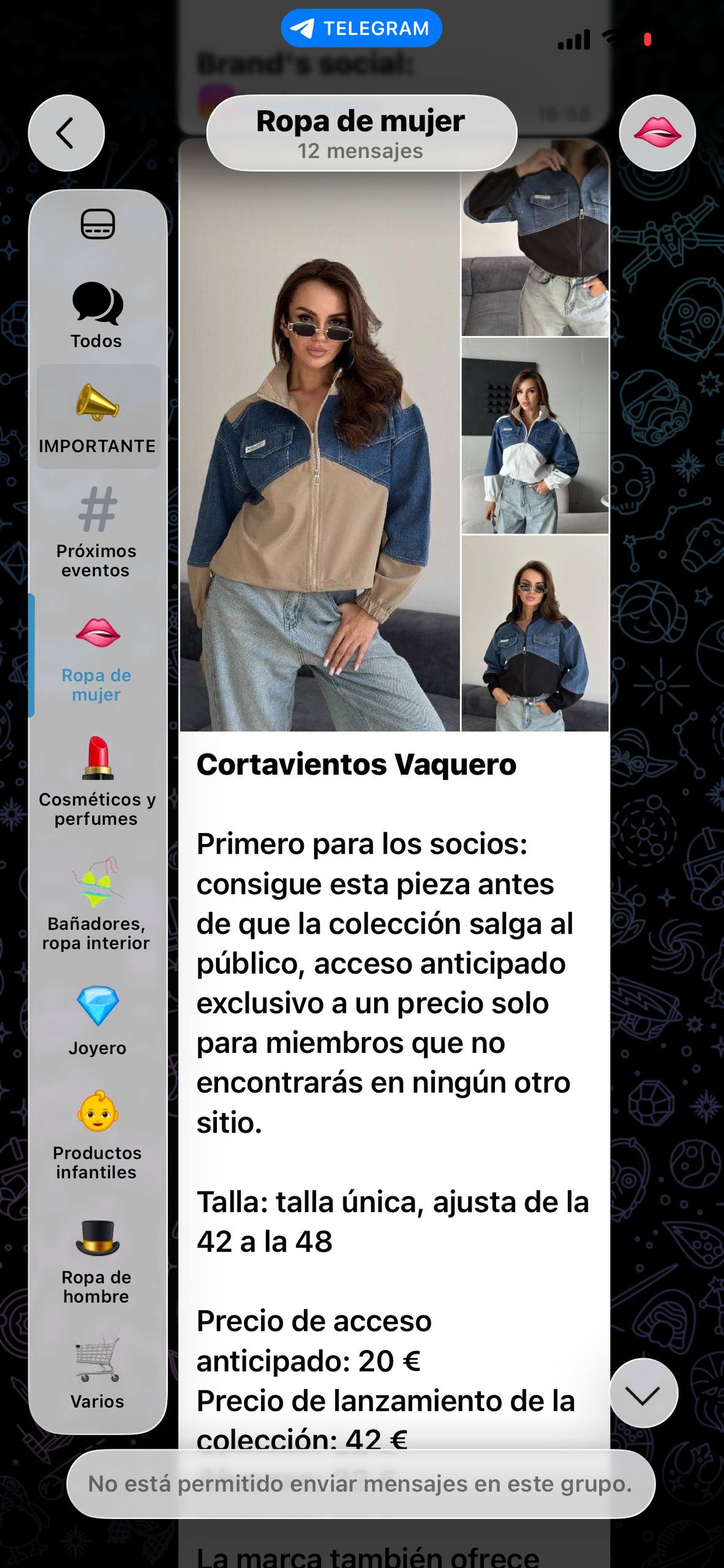 Canal: ficha de producto